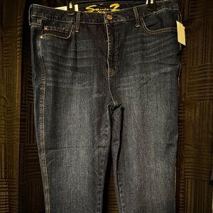 Seven Boyfriend Classic Blue Denim Jeans NWT